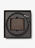 Signature Logo Wallet and Reversible Belt Gift Set