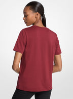 Studded Logo Charm Organic Cotton Jersey T-Shirt