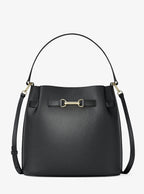 Carson Medium Pebbled Leather Convertible Bucket Crossbody Bag