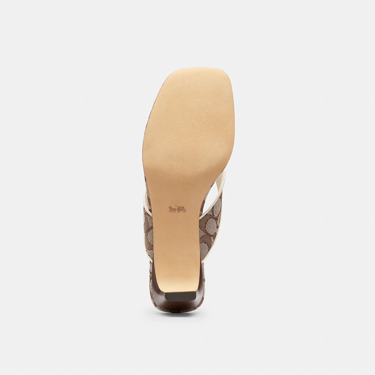 Coach Outlet Bow Thong Kitten Heel In Signature Jacquard