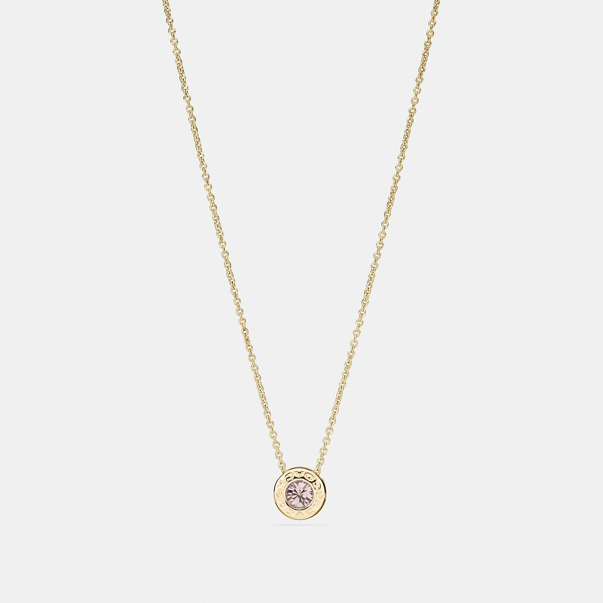 Coach Outlet Open Circle Stone Strand Necklace
