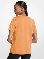 Studded Logo Charm Organic Cotton Jersey T-Shirt
