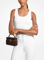 Vivi Small Matelassé Burnished Vanity Crossbody Bag