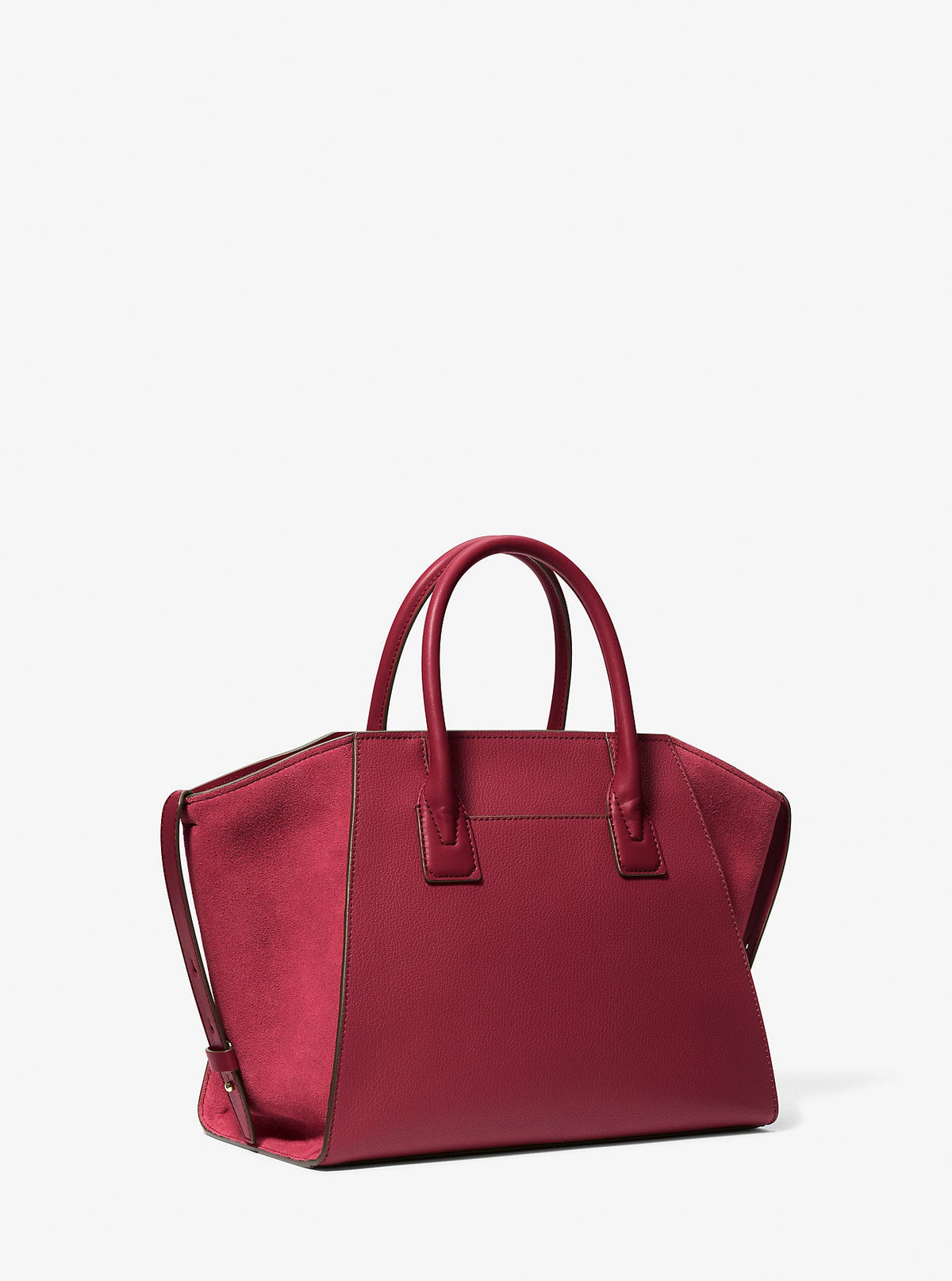 Avril Large Leather and Suede Satchel