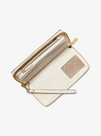 Jet Set Travel Large Pebbled Leather Wristlet