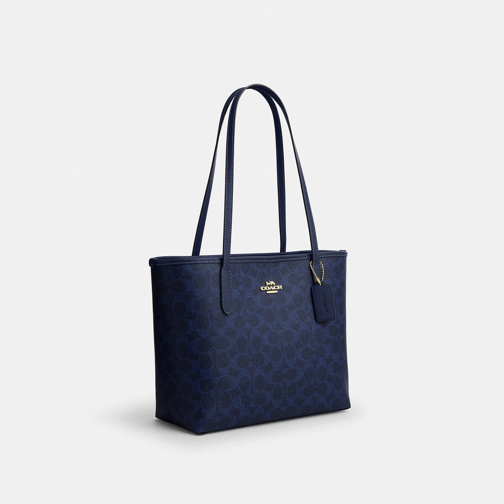 Coach Outlet Medium City Tote Bag In Signature Canvas