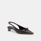 Coach Outlet Bow Slingback Heel In Loved Leather