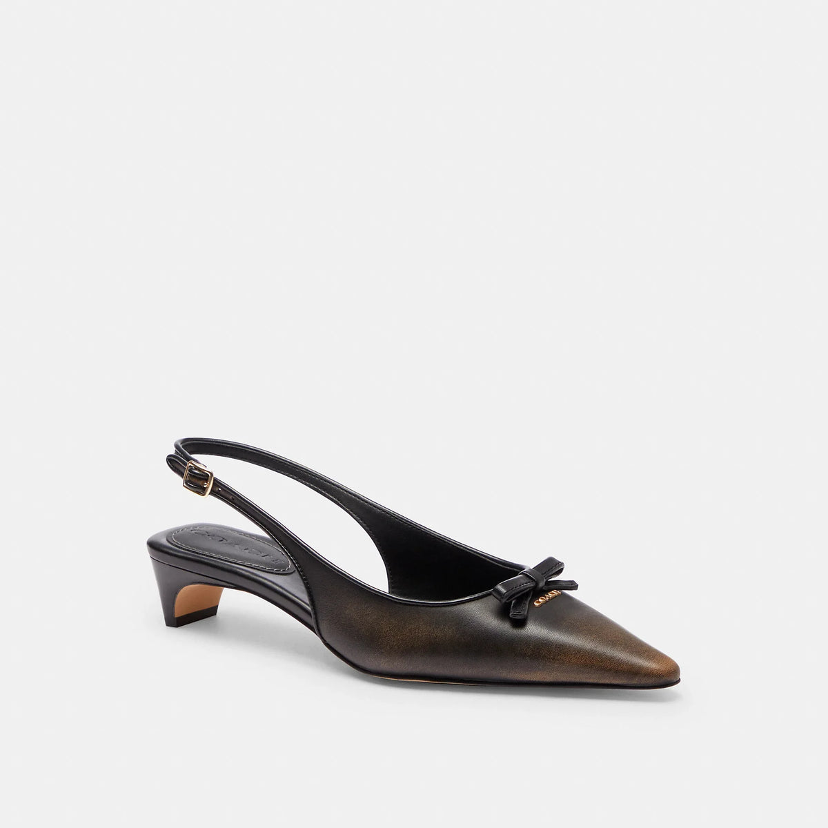 Coach Outlet Bow Slingback Heel In Loved Leather
