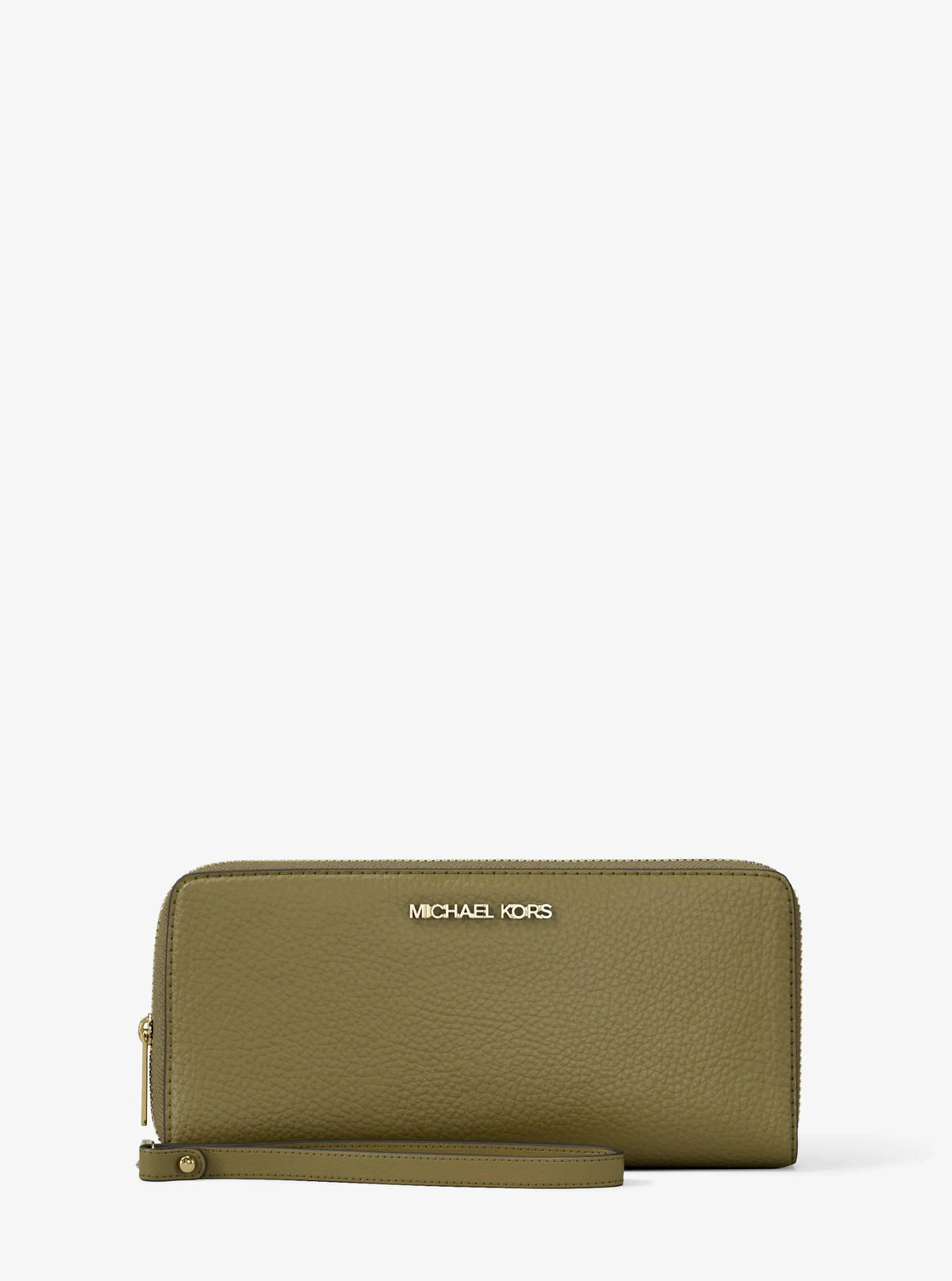 Jet Set Travel Large Pebbled Leather Wristlet