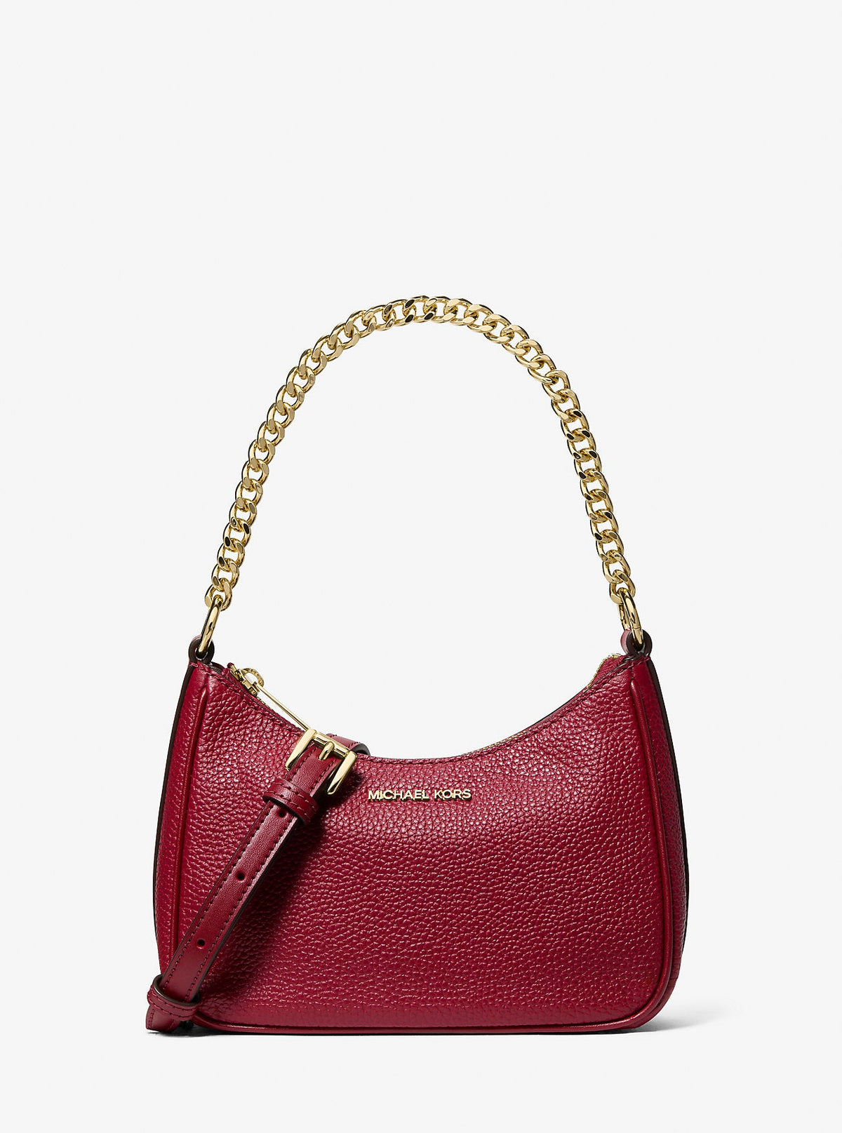 Jet Set Travel Pebbled Leather Convertible Crossbody Bag