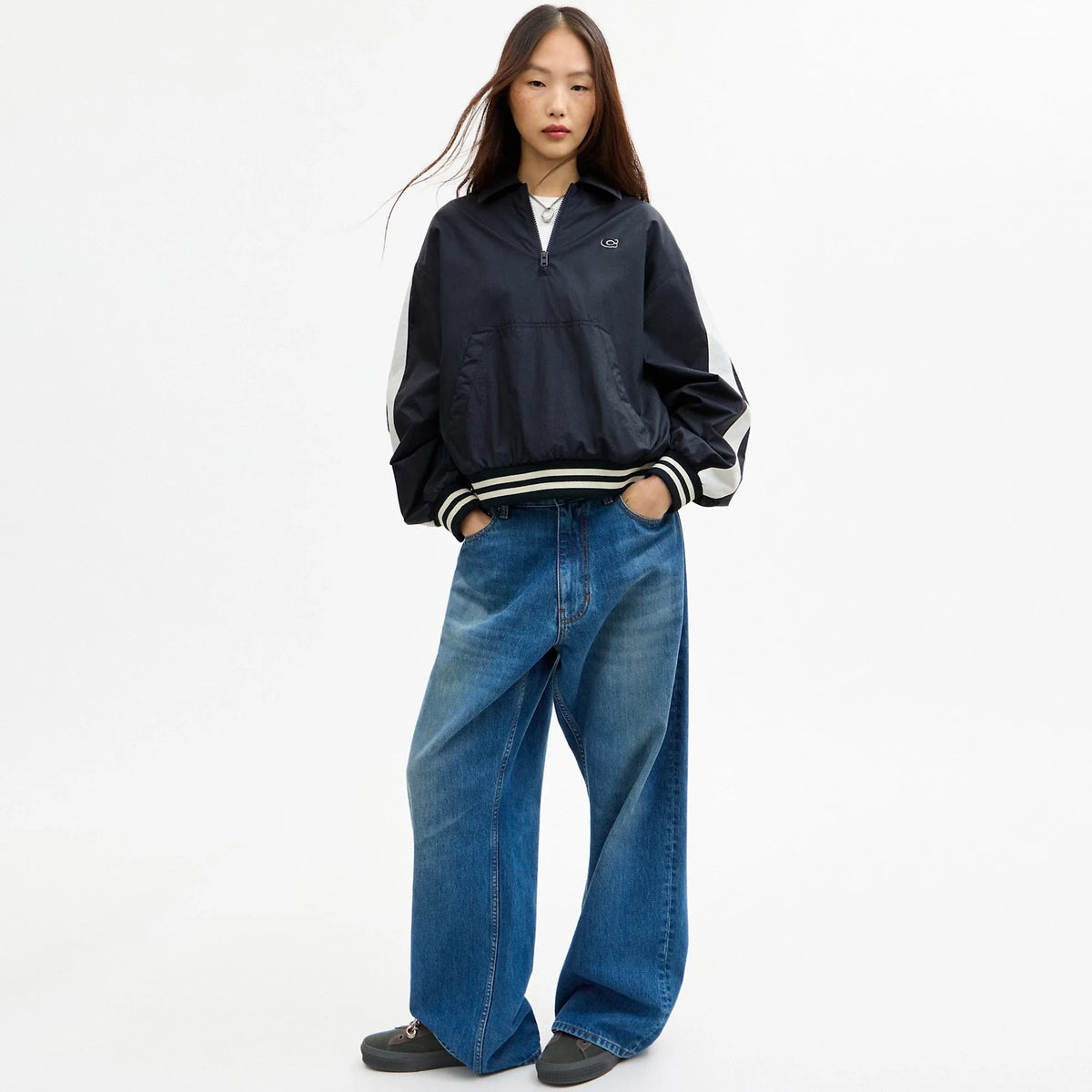 Coach Outlet Sporty Half Zip Jacket