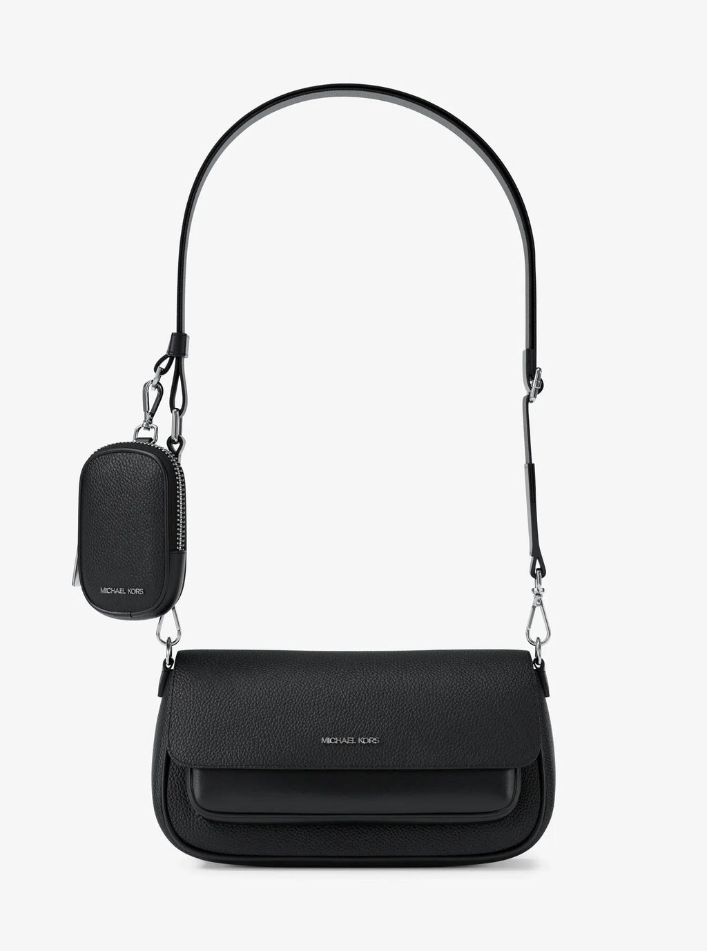 Jet Set Travel Small Pebbled Leather Crossbody Bag With Pouch