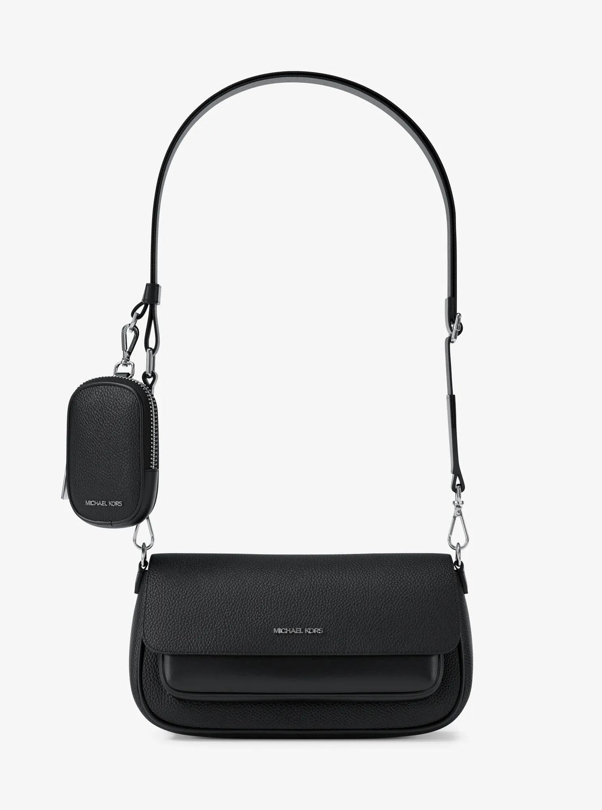 Jet Set Travel Small Pebbled Leather Crossbody Bag With Pouch