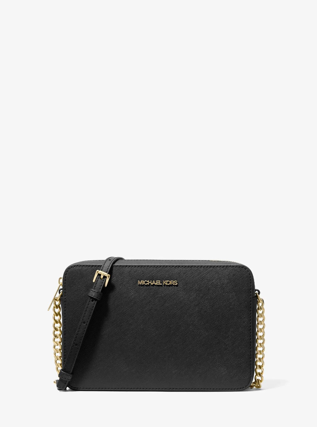 Michael Kors Outlet Jet Set Large Saffiano Leather Crossbody Bag