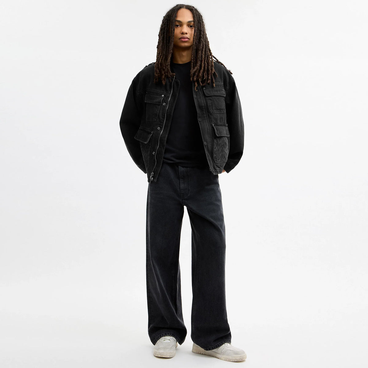 Coach Outlet Denim Chore Coat With Flannel Lining