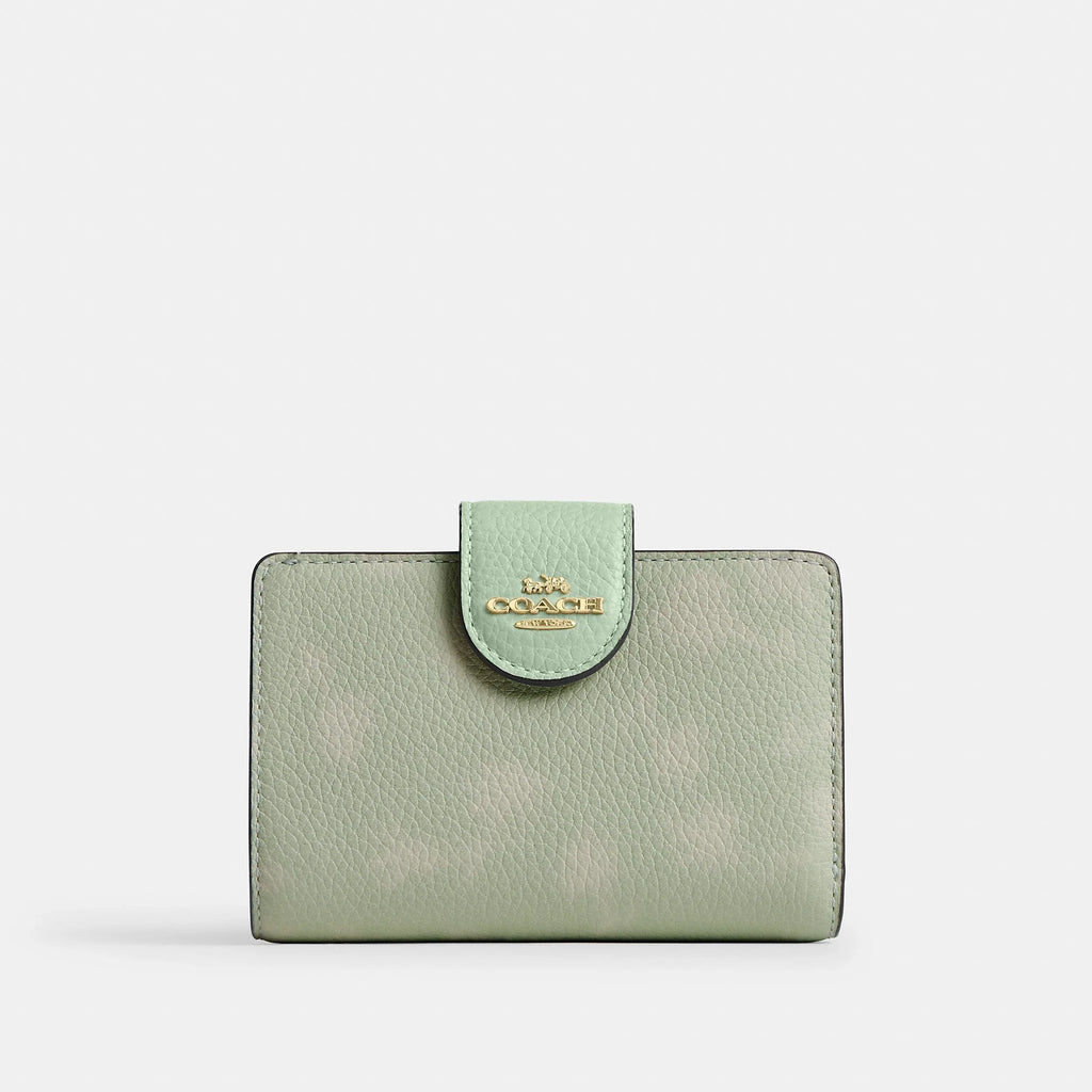 Coach Outlet Medium Corner Zip Wallet With Floral Print