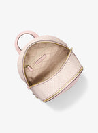 Rhea Medium Metallic Signature Logo Backpack