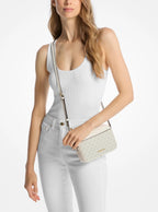 Michael Kors Outlet Jet Set Small Signature Logo Camera Crossbody Bag