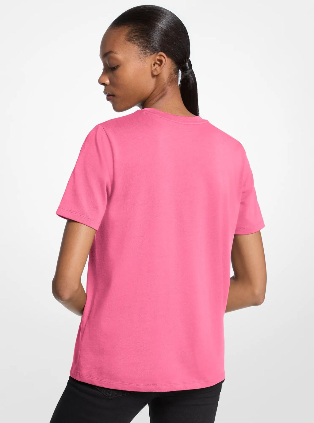 Studded Logo Charm Organic Cotton Jersey T-Shirt