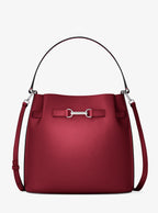 Carson Medium Pebbled Leather Convertible Bucket Crossbody Bag