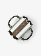 Marilyn Small Color-Block Saffiano Leather Messenger Bag
