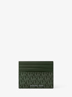Pebbled Leather Billfold Wallet and Signature Logo Card Case Gift Set