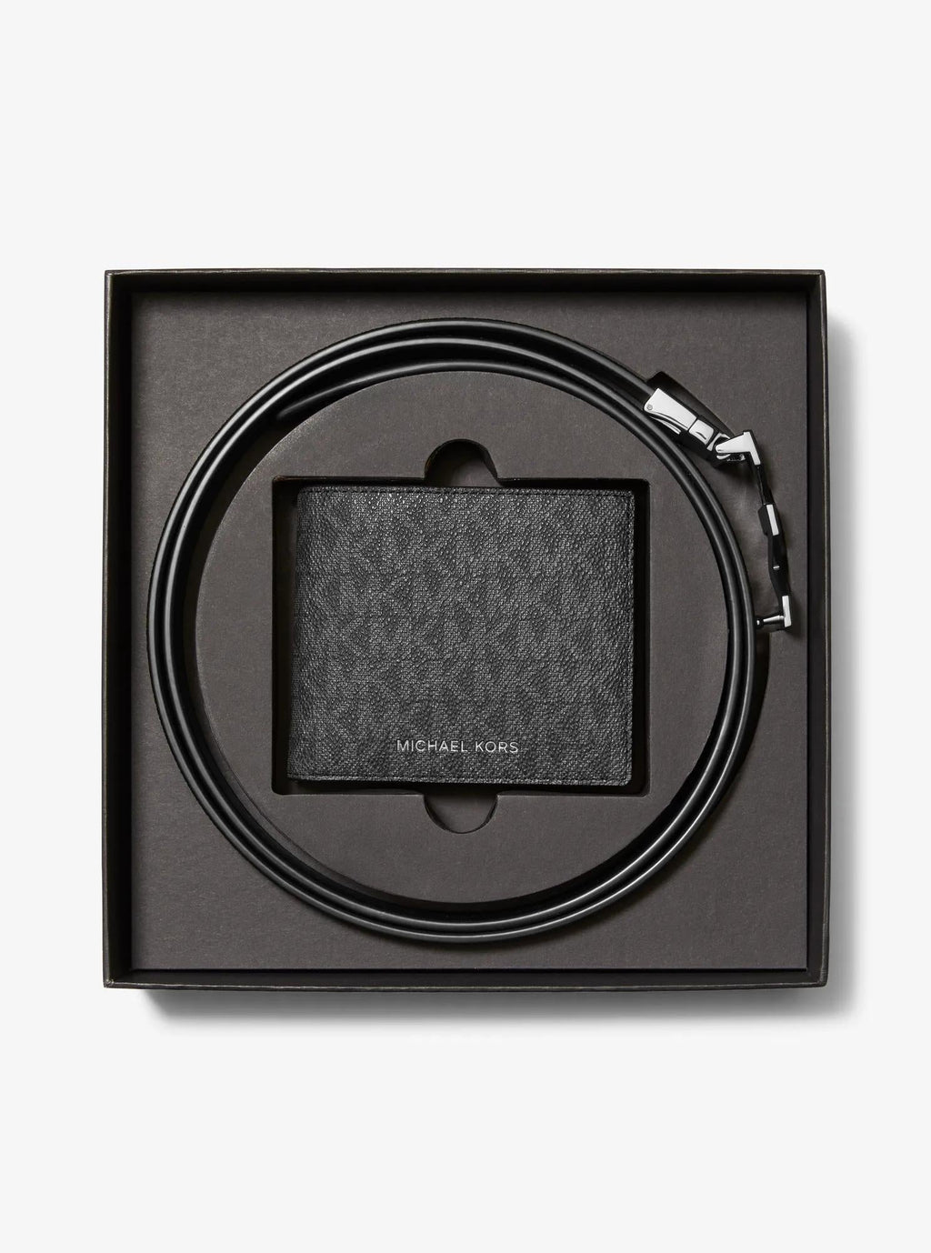 Signature Logo Wallet and Reversible Belt Gift Set