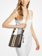 Jet Set Small Signature Logo Stripe Crossbody Bag