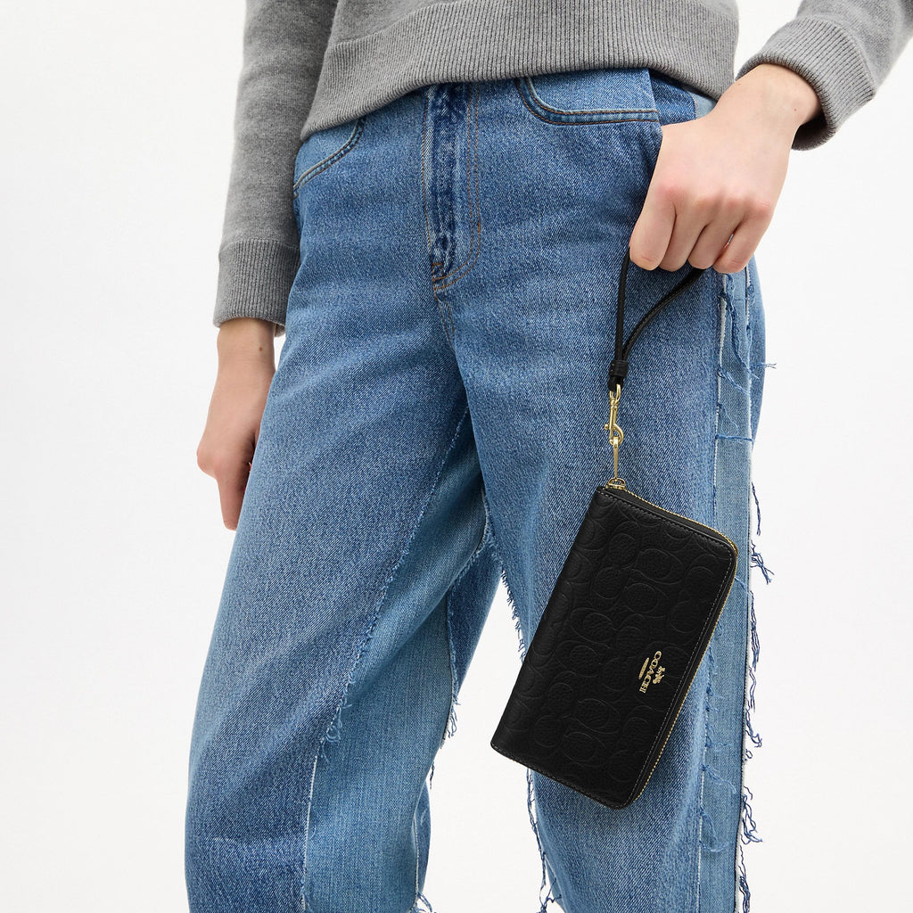 Coach Outlet Long Zip Around Wallet In Signature Leather