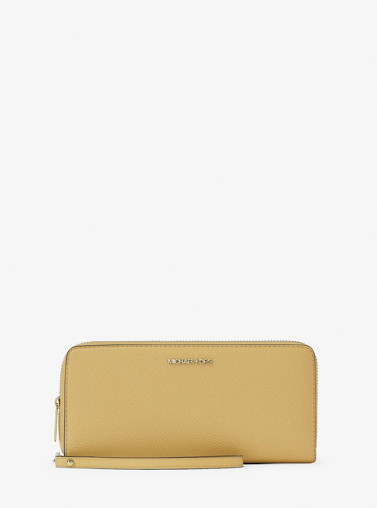 Jet Set Travel Large Pebbled Leather Wristlet