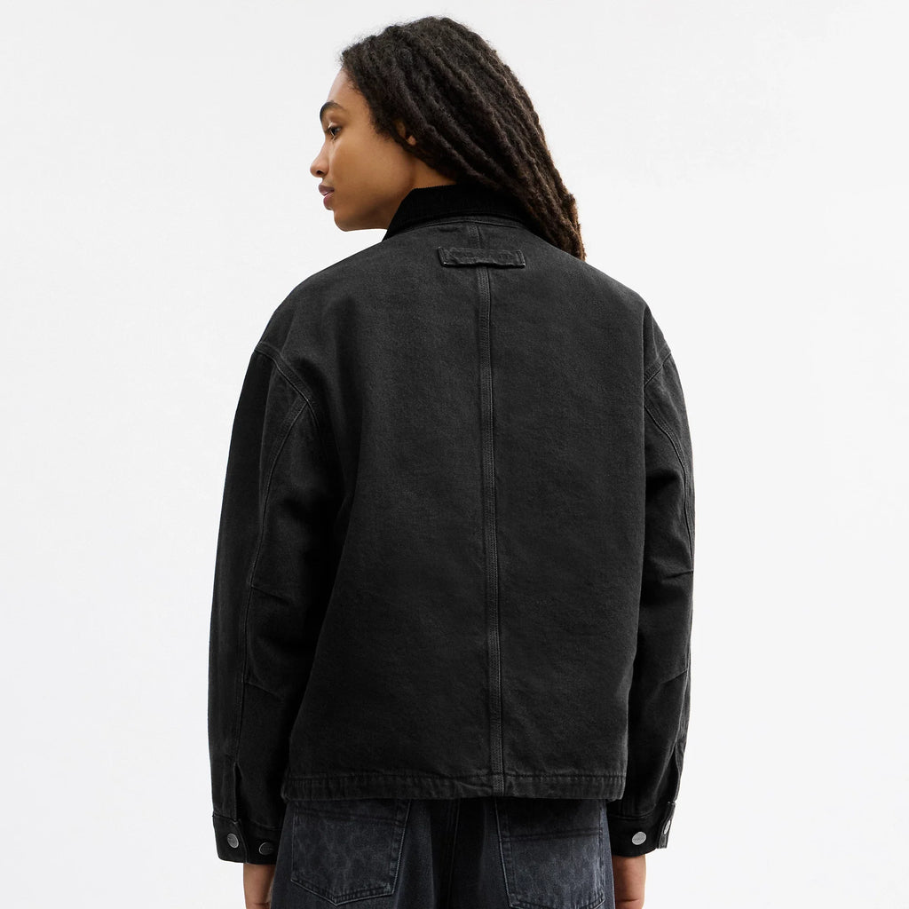 Coach Outlet Denim Chore Coat With Flannel Lining
