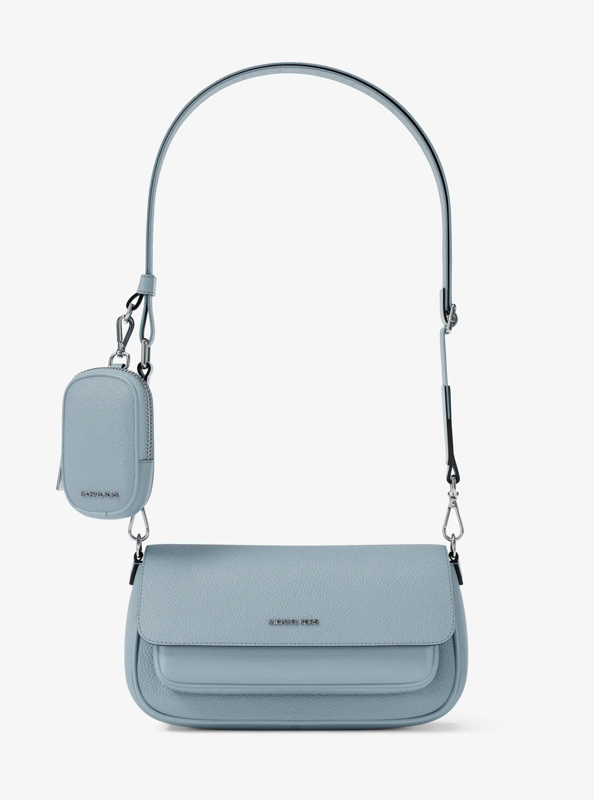 Jet Set Travel Small Pebbled Leather Crossbody Bag With Pouch