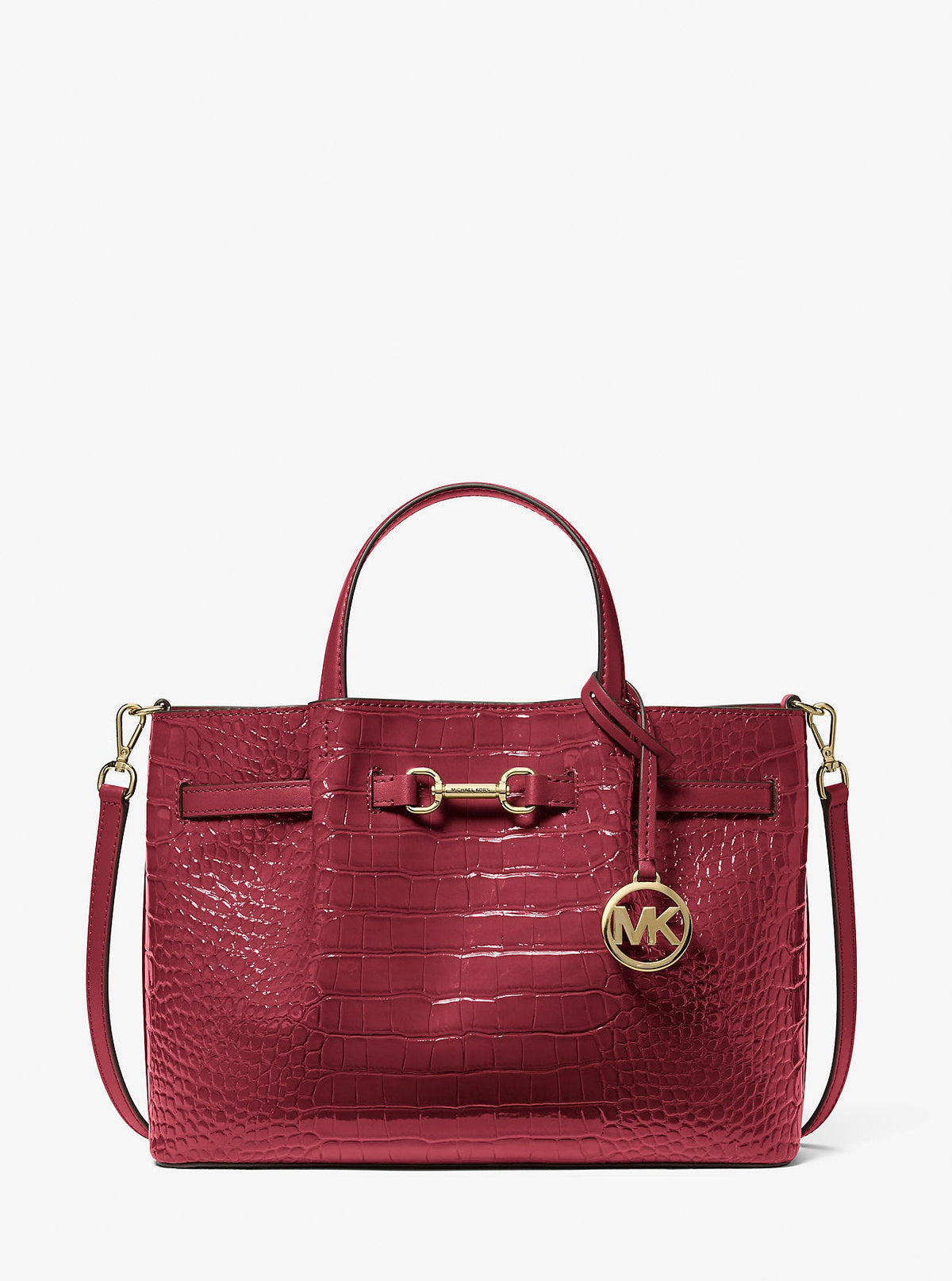 Carson Medium Crocodile Embossed Satchel