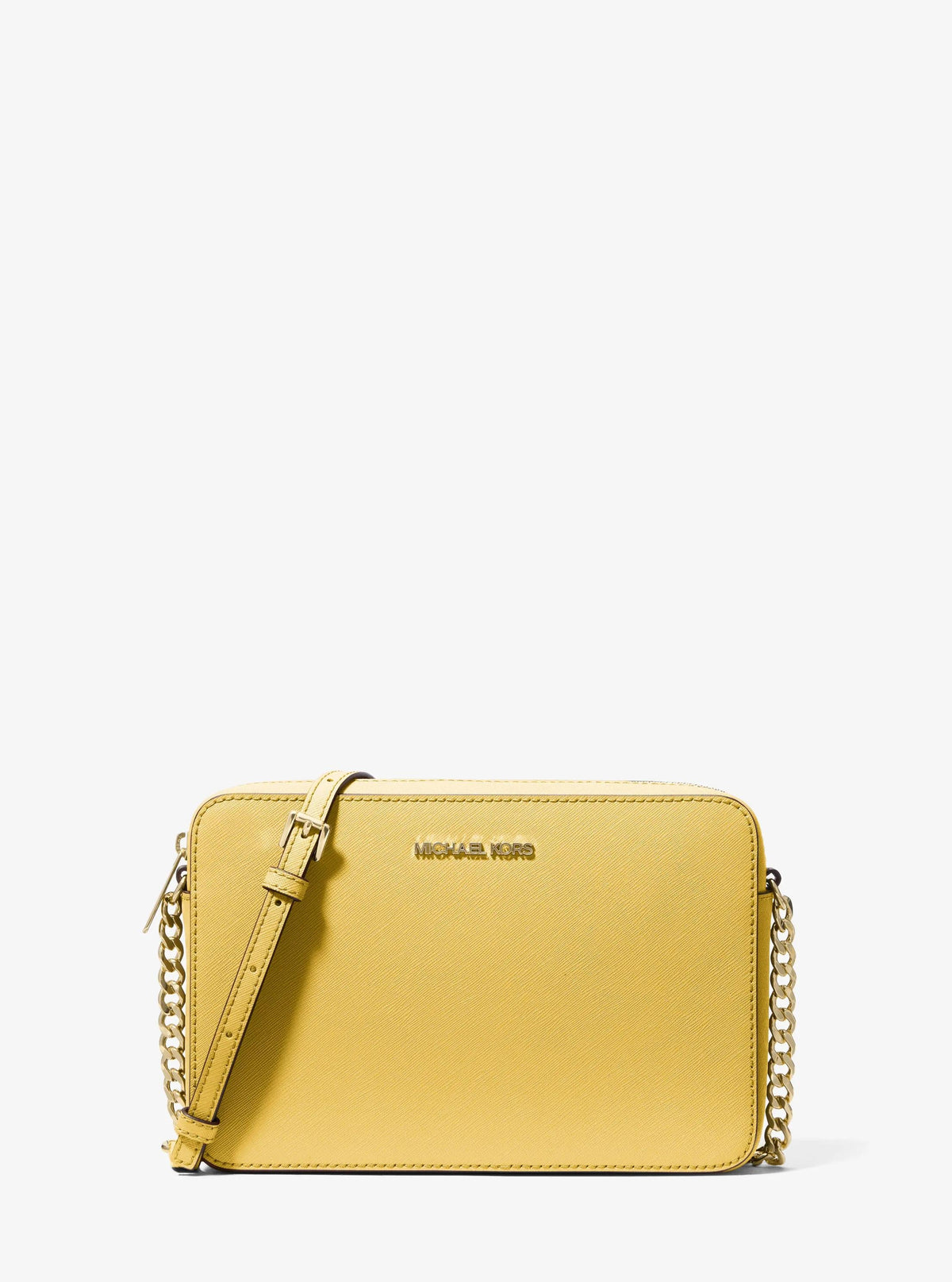 Michael Kors Outlet Jet Set Large Saffiano Leather Crossbody Bag