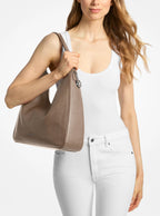 Nayla Medium Pebbled Leather Hobo Shoulder Bag