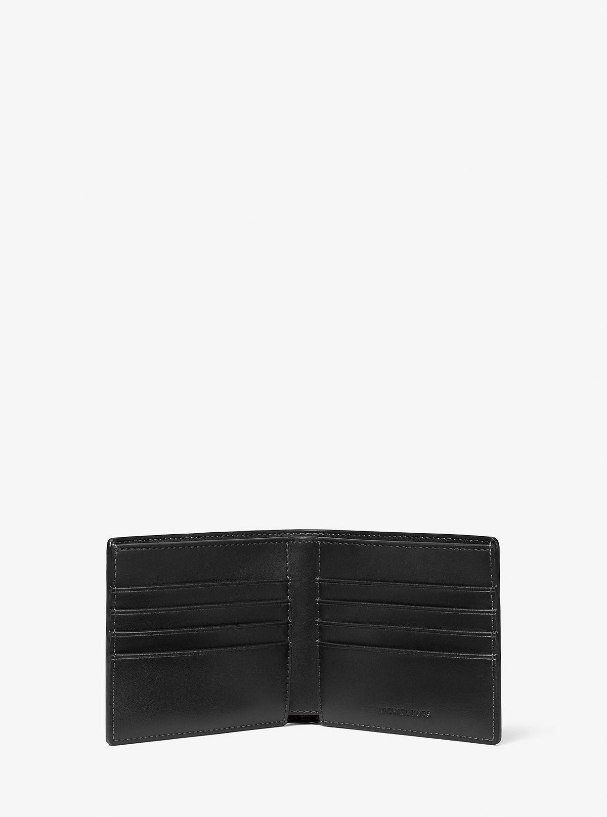 Pebbled Leather Billfold Wallet and Signature Logo Card Case Gift Set