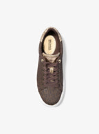 Michael Kors Outlet Romey Metallic Two-Tone Signature Logo Platform Sneaker