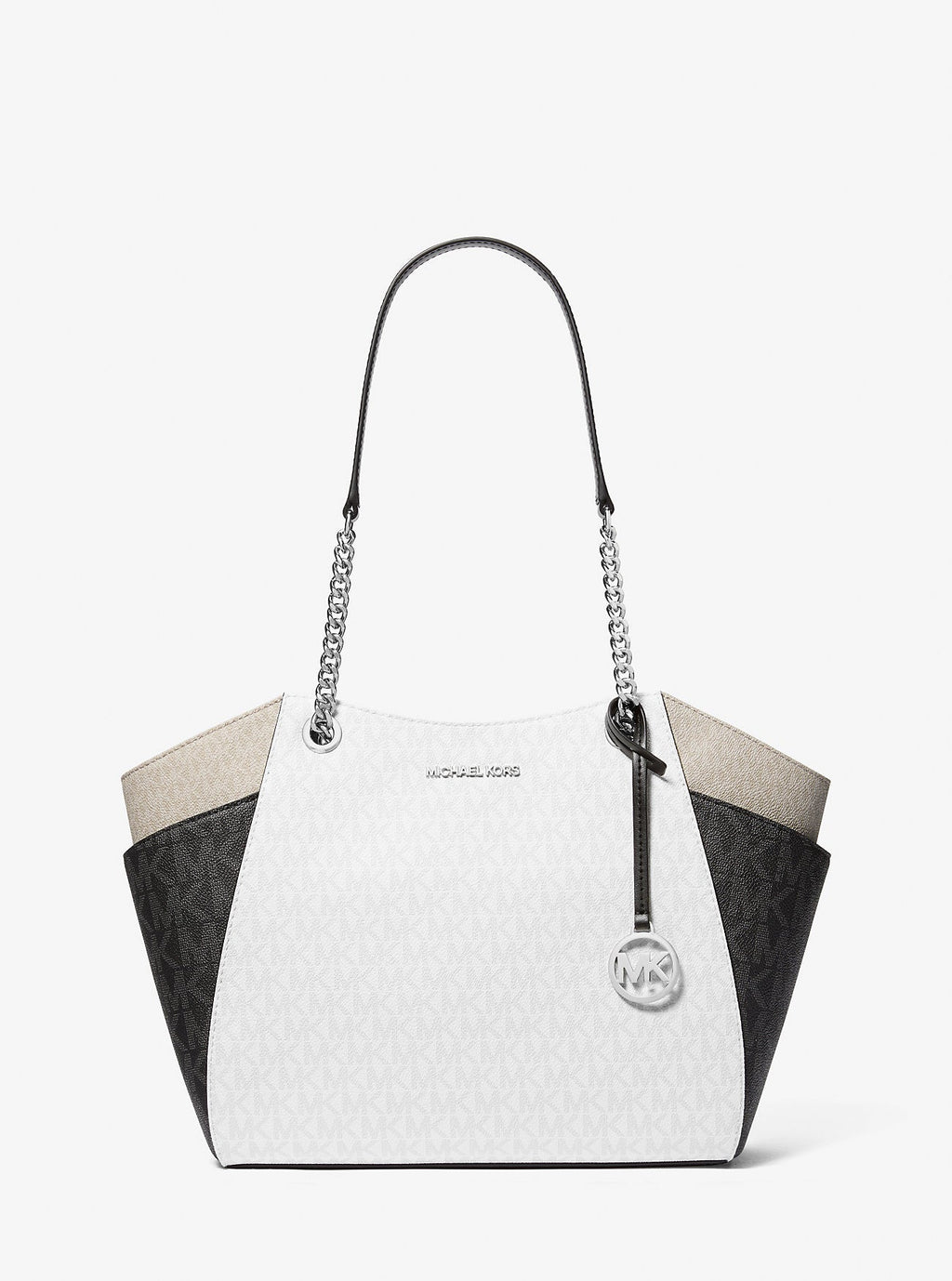Michael Kors Outlet Jet Set Large Color-Block Signature Logo Shoulder bag