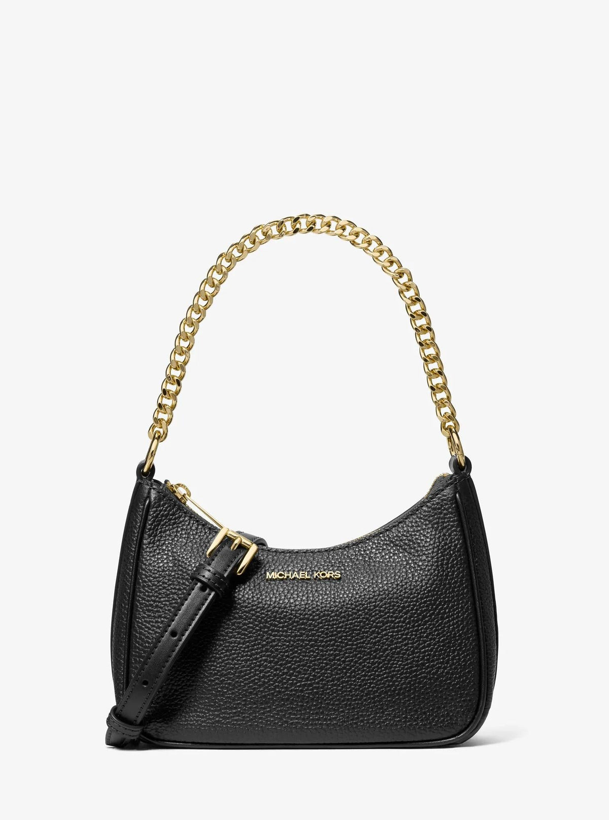 Jet Set Travel Pebbled Leather Convertible Crossbody Bag