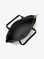 Michael Kors Outlet Charlotte Large Saffiano Leather Top-Zip Tote Bag