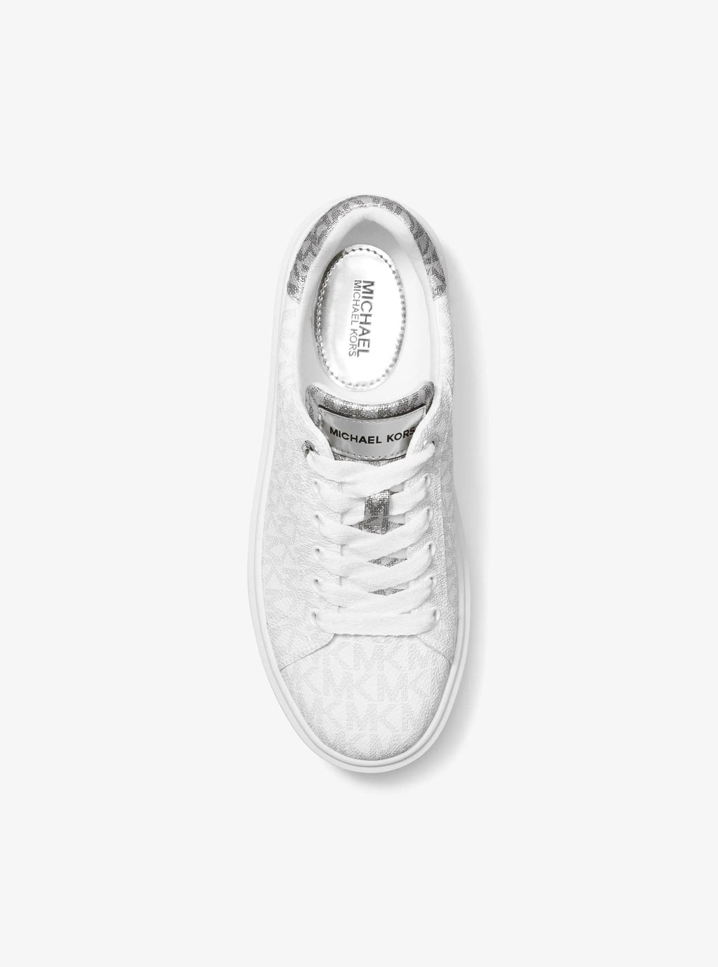 Michael Kors Outlet Romey Metallic Two-Tone Signature Logo Platform Sneaker
