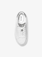 Michael Kors Outlet Romey Metallic Two-Tone Signature Logo Platform Sneaker