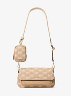 Jet Set Travel Small Logo Jacquard Denim Crossbody Bag With Pouch