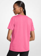Studded Logo Charm Organic Cotton Jersey T-Shirt