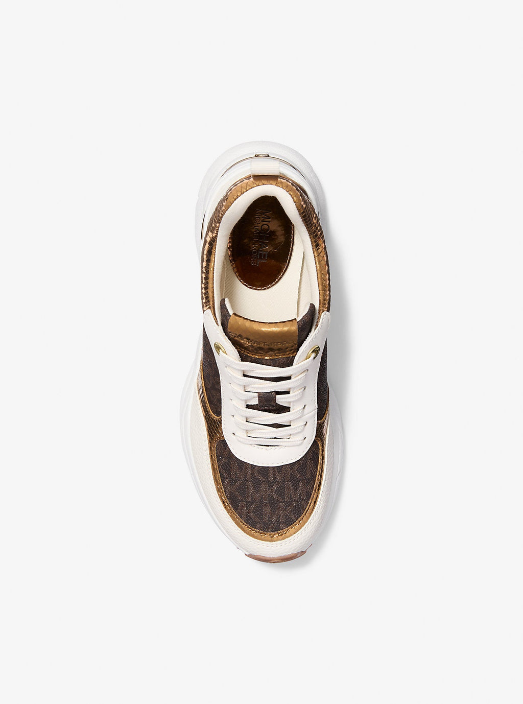 Katrina Signature Logo and Metallic Lizard Embossed Trainer