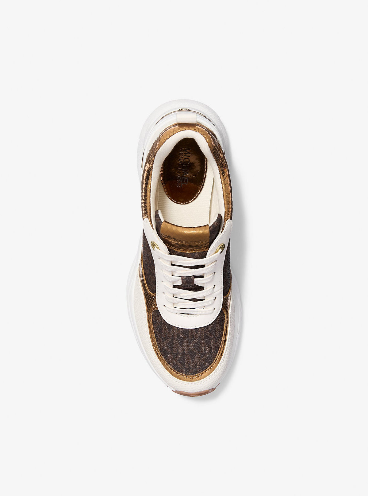 Katrina Signature Logo and Metallic Lizard Embossed Trainer