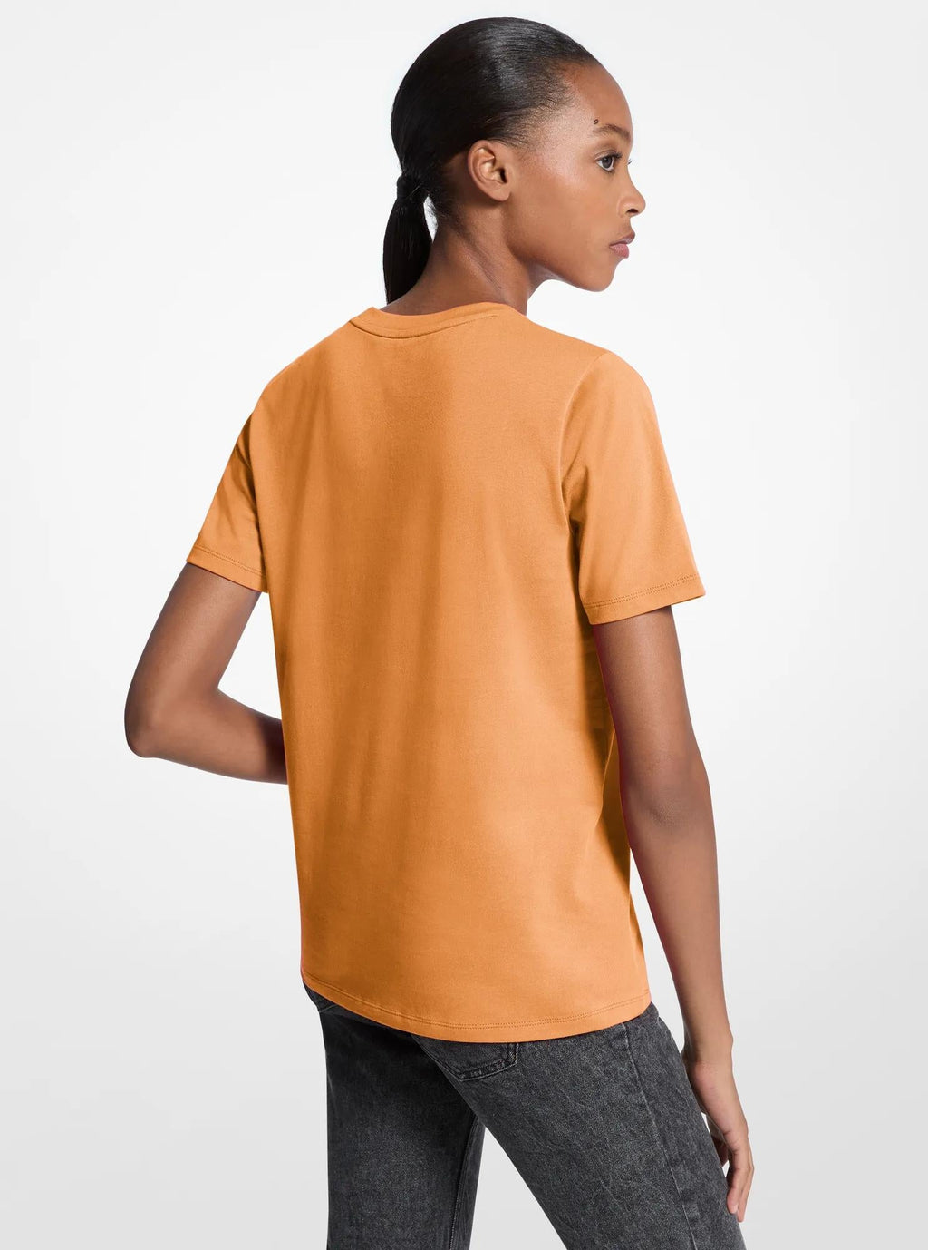 Sequined Logo Cotton T-Shirt