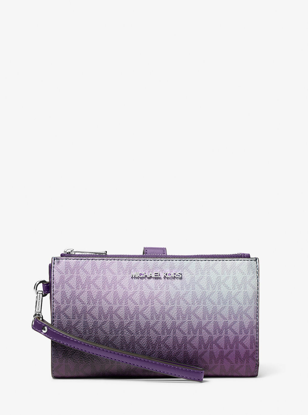 Jet Set Large Ombré Signature Logo Wristlet