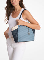 Michael Kors Outlet Jet Set Large Color-Block Signature Logo Shoulder bag