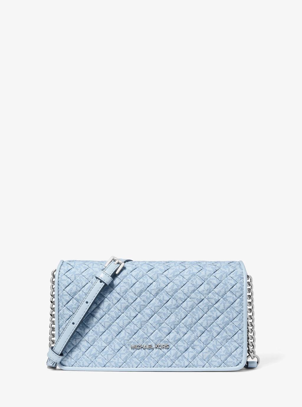 Jet Set Travel Woven Signature Logo Crossbody Bag